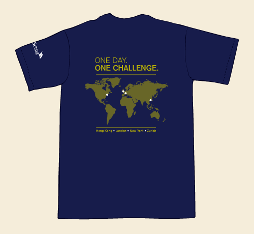 back of Calello Global Challenge t-shirt