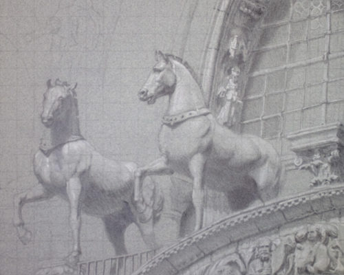San Marco Horses drawing