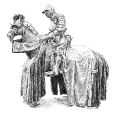 Pen illustration of a knight