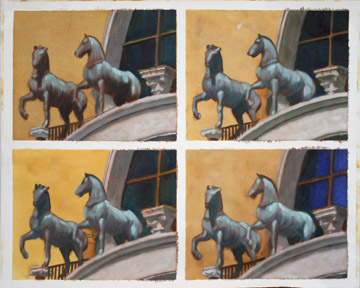 San Marco Horses color sketch