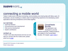 Screenshot of Suaveware website