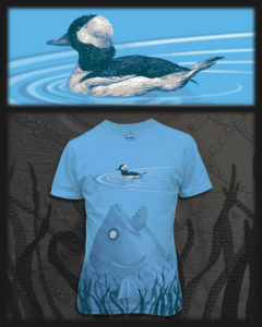 Sitting Duck t-shirt placement and detail