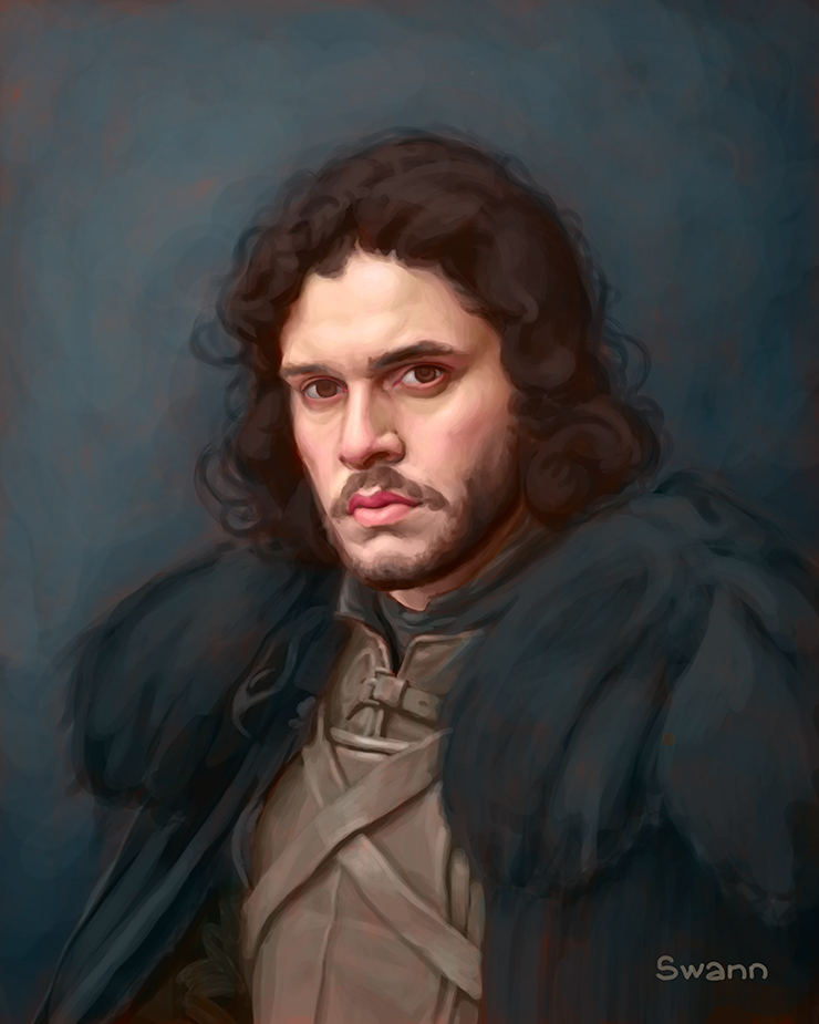 First version of Jon Snow portrait