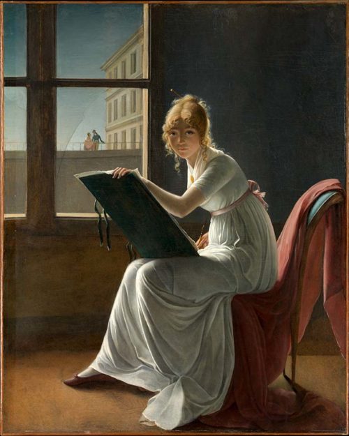 Portrait of a Young Woman Drawing at The Met